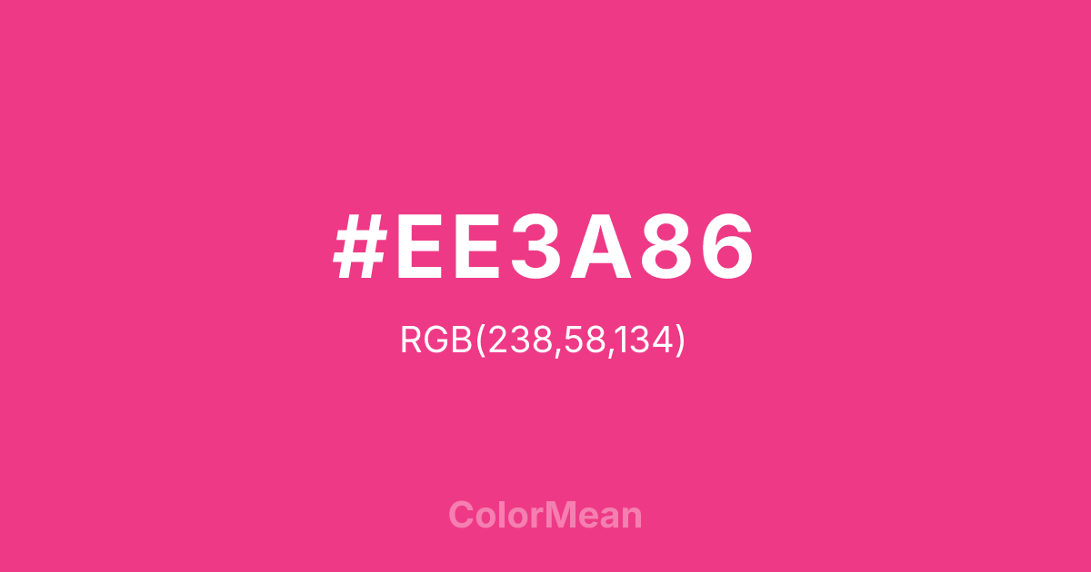 #EE3A86 color swatch
