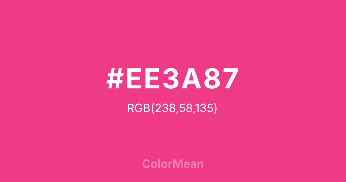 #EE3A87 color swatch