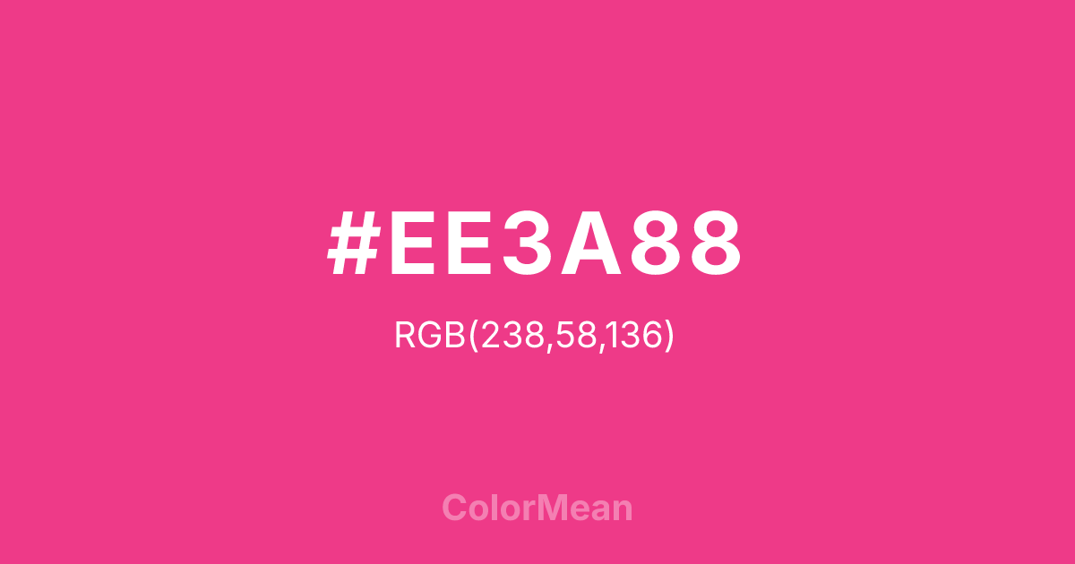 #EE3A88 color swatch