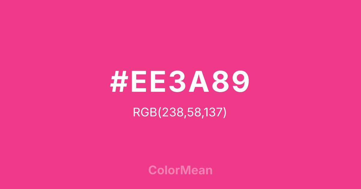 #EE3A89 color swatch