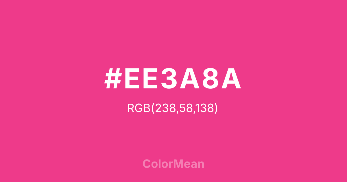#EE3A8A color swatch