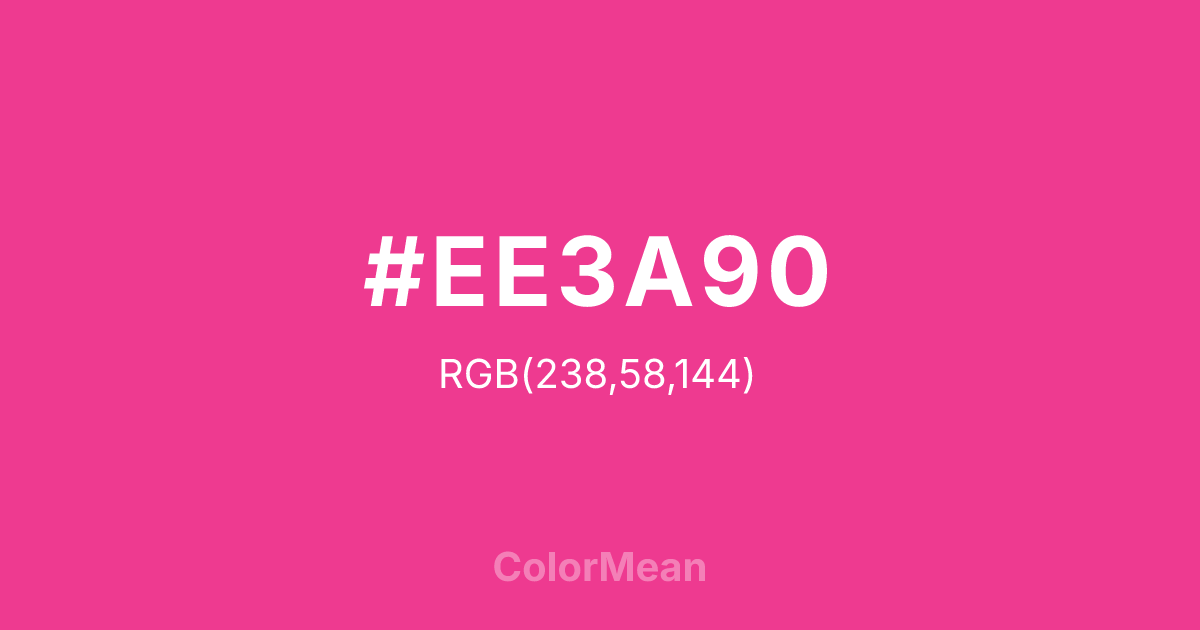 #EE3A90 color swatch