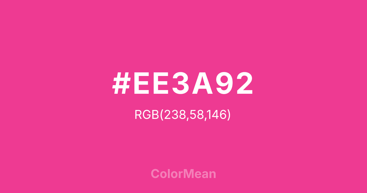 #EE3A92 color swatch