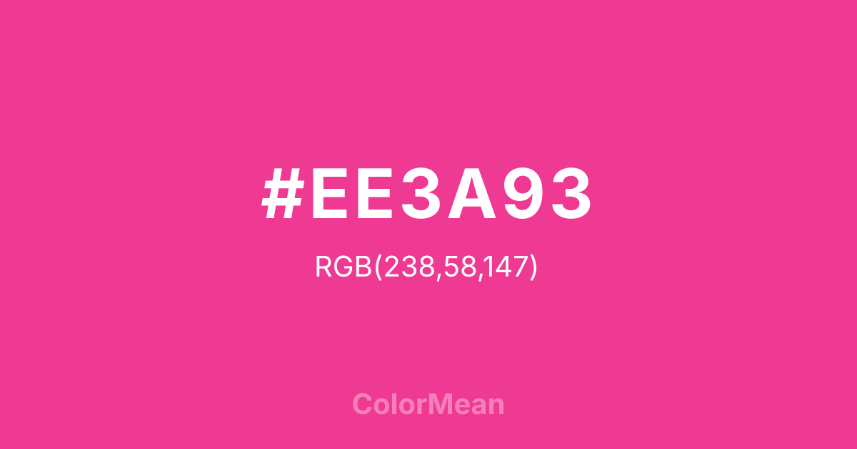 #EE3A93 color swatch