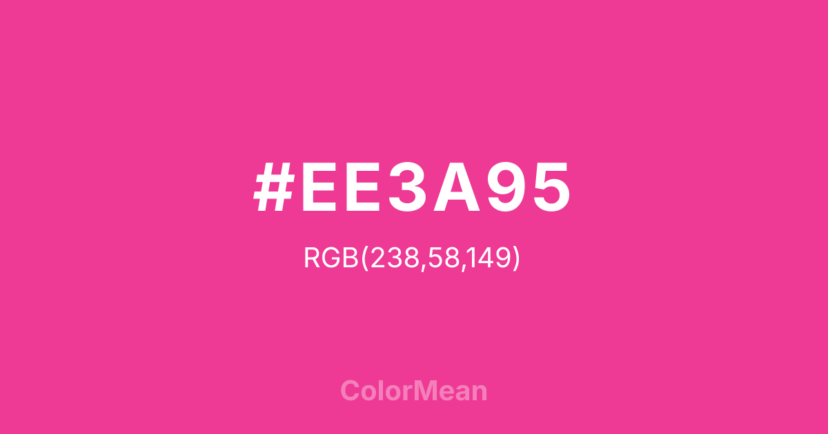 #EE3A95 color swatch