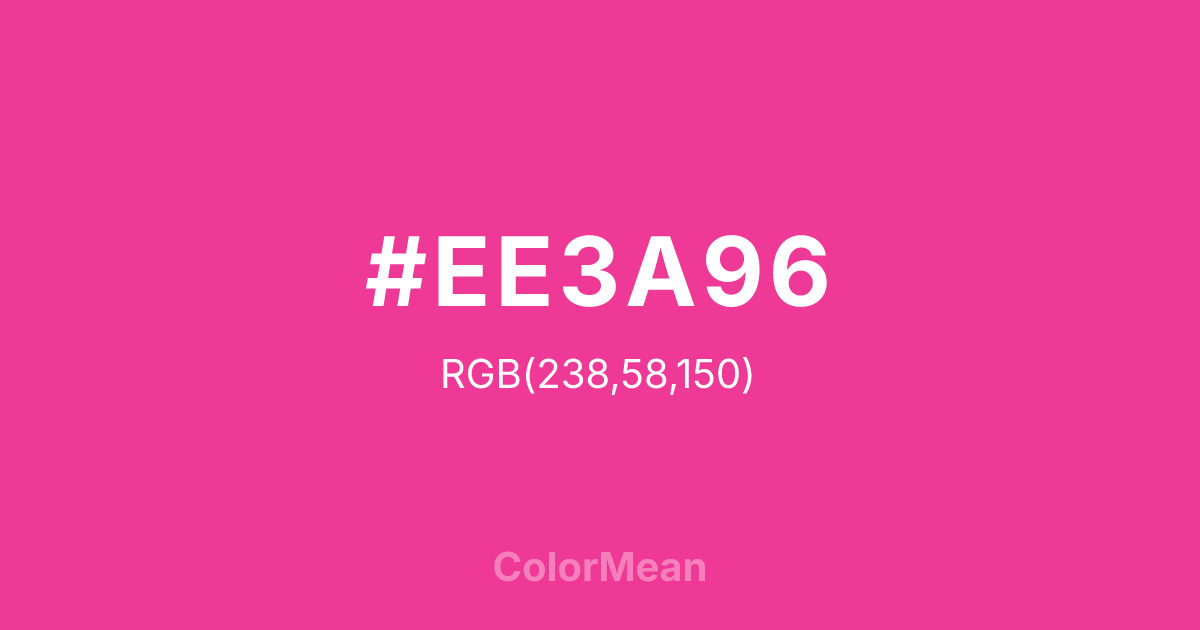 #EE3A96 color swatch