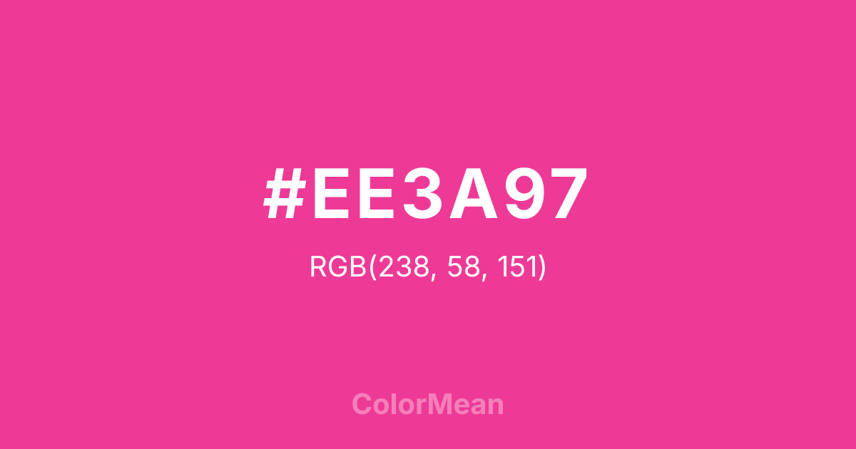 #EE3A97 color swatch