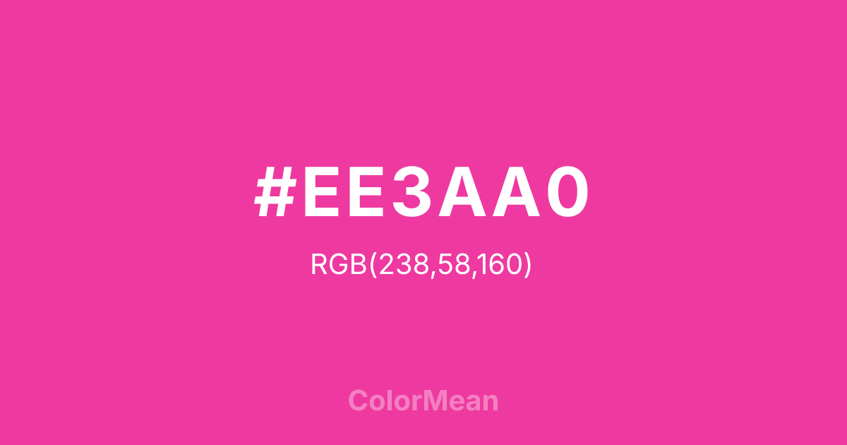 #EE3AA0 color swatch