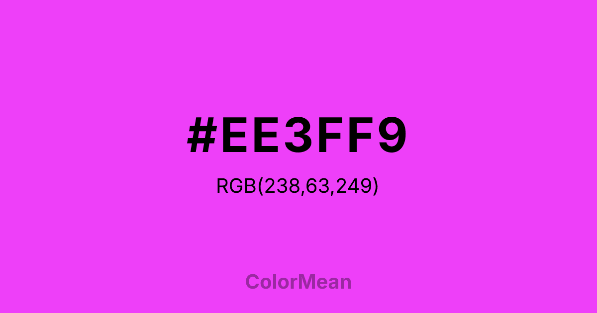 #EE3FF9 color swatch