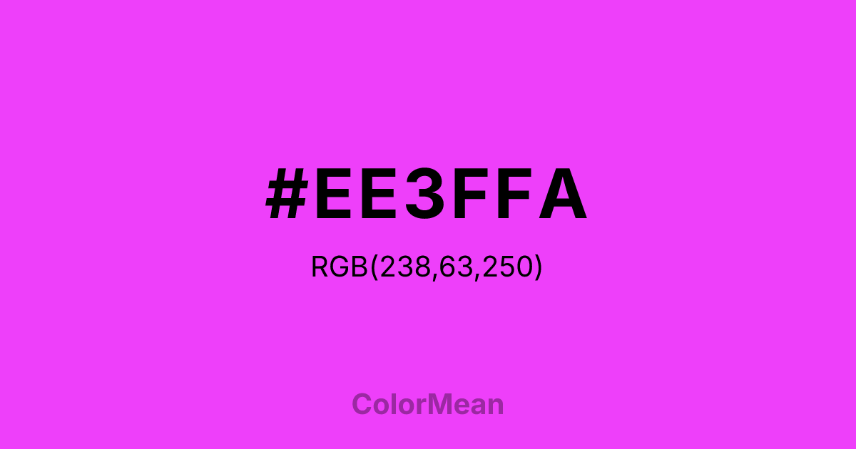 #EE3FFA color swatch