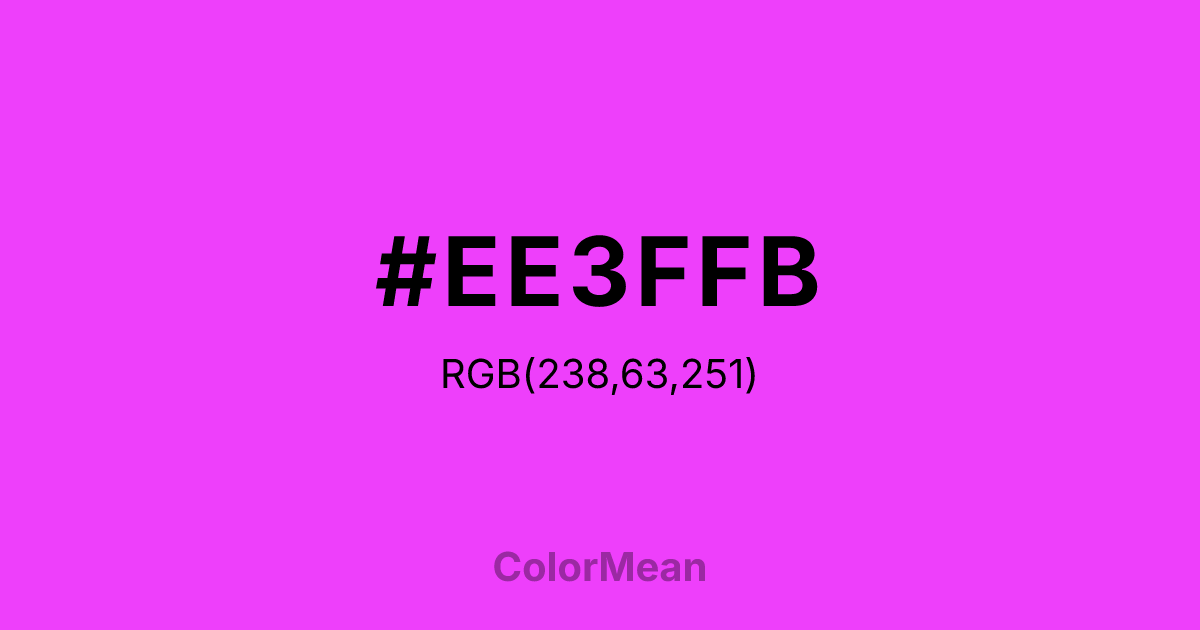#EE3FFB color swatch