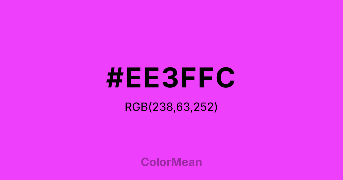 #EE3FFC color swatch