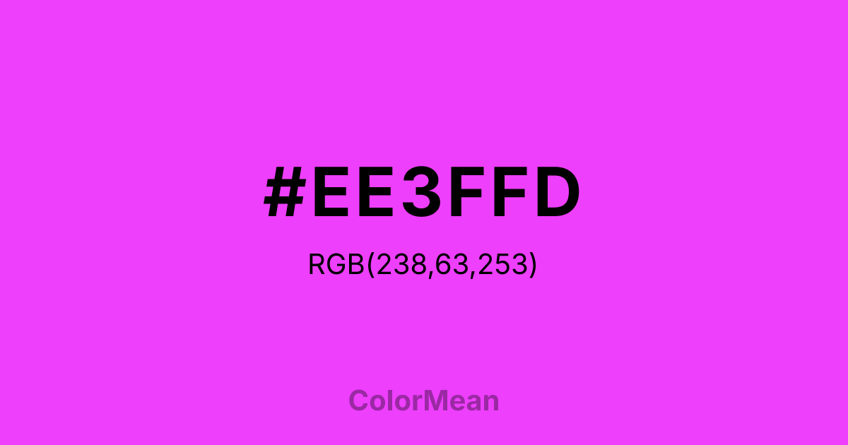 #EE3FFD color swatch