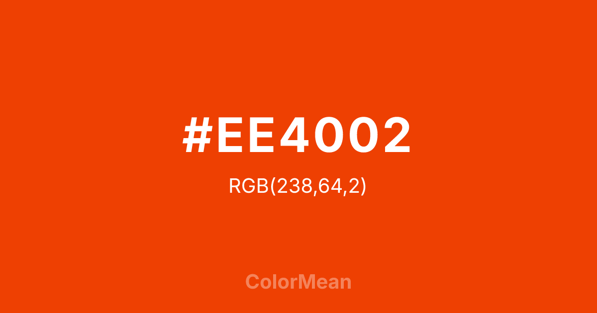 #EE4002 color swatch