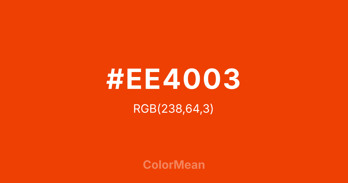 #EE4003 color swatch