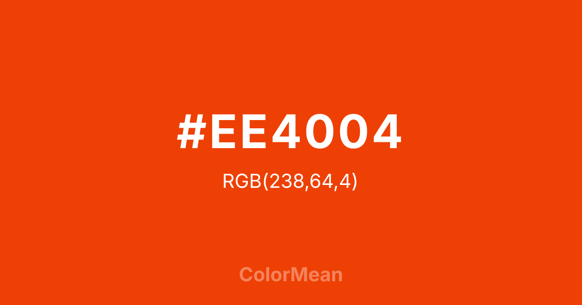 #EE4004 color swatch