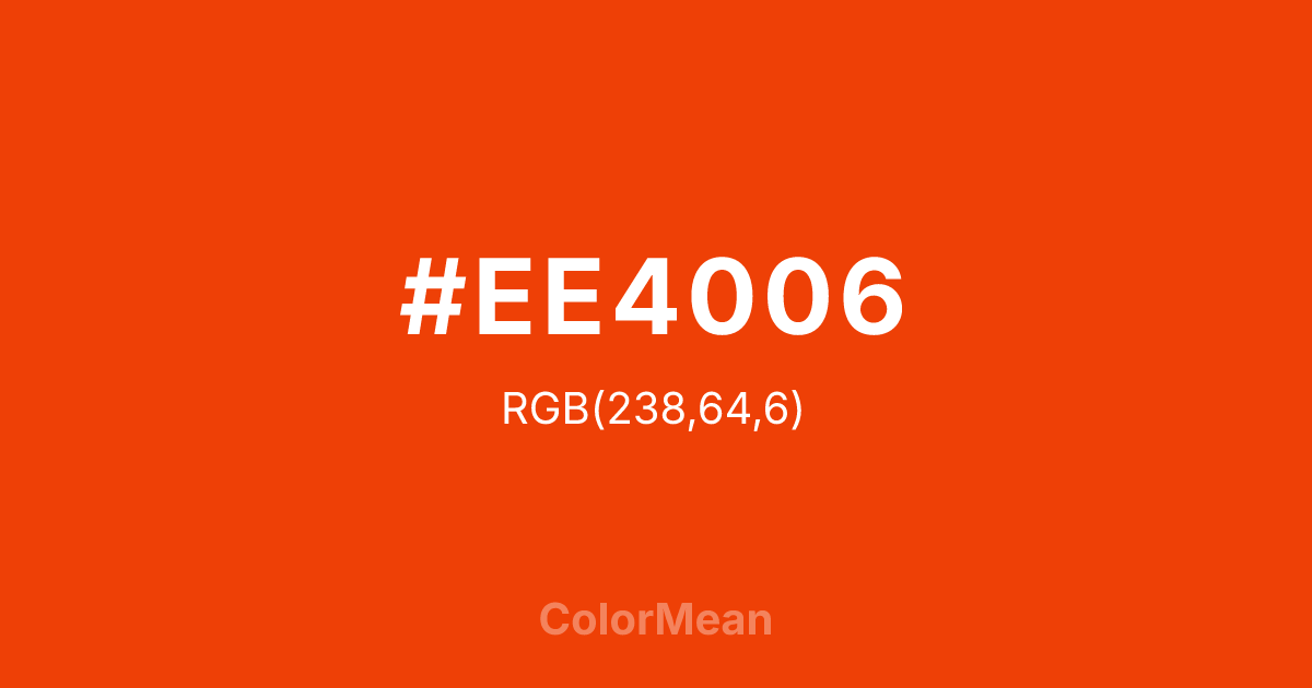 #EE4006 color swatch