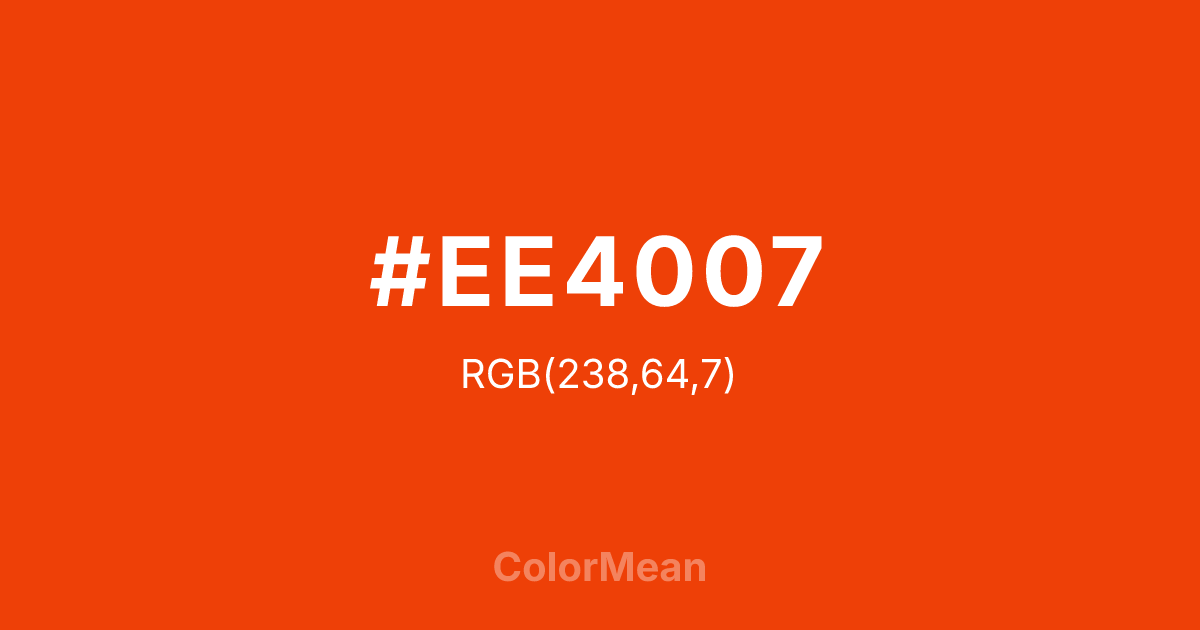 #EE4007 color swatch