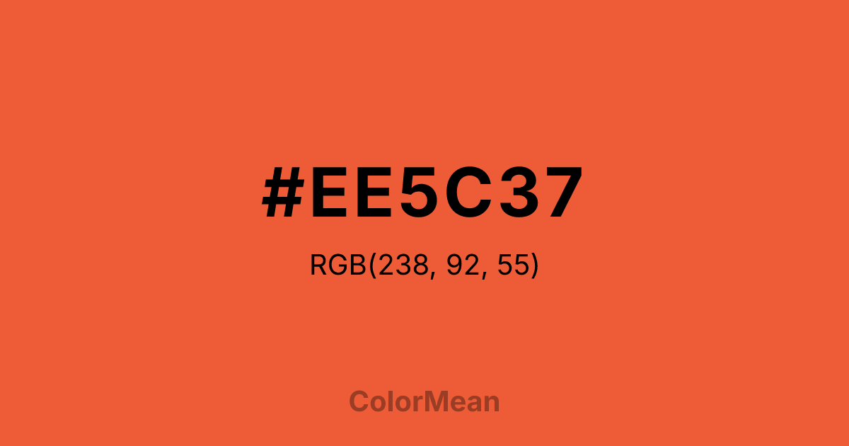 #EE5C37 color swatch