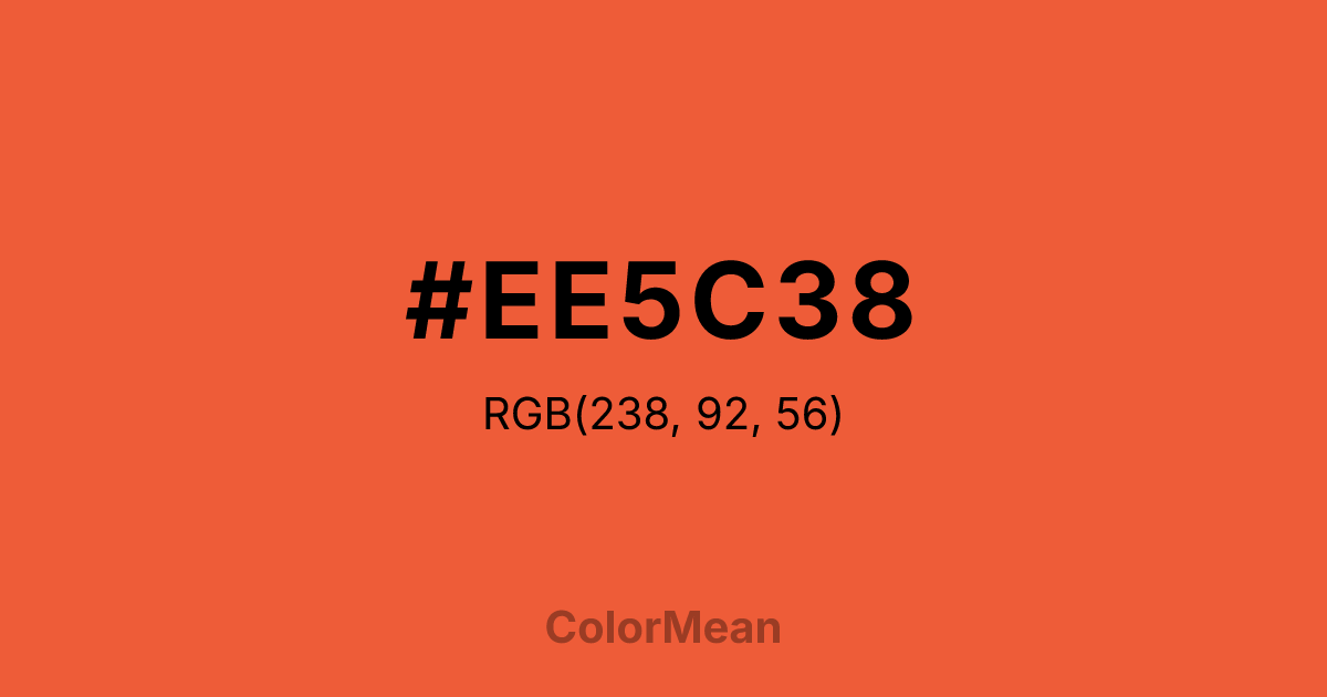 #EE5C38 color swatch