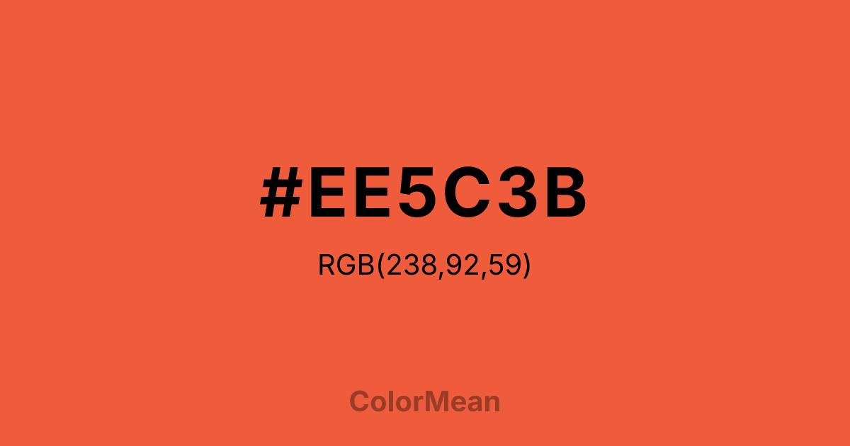 #EE5C3B color swatch