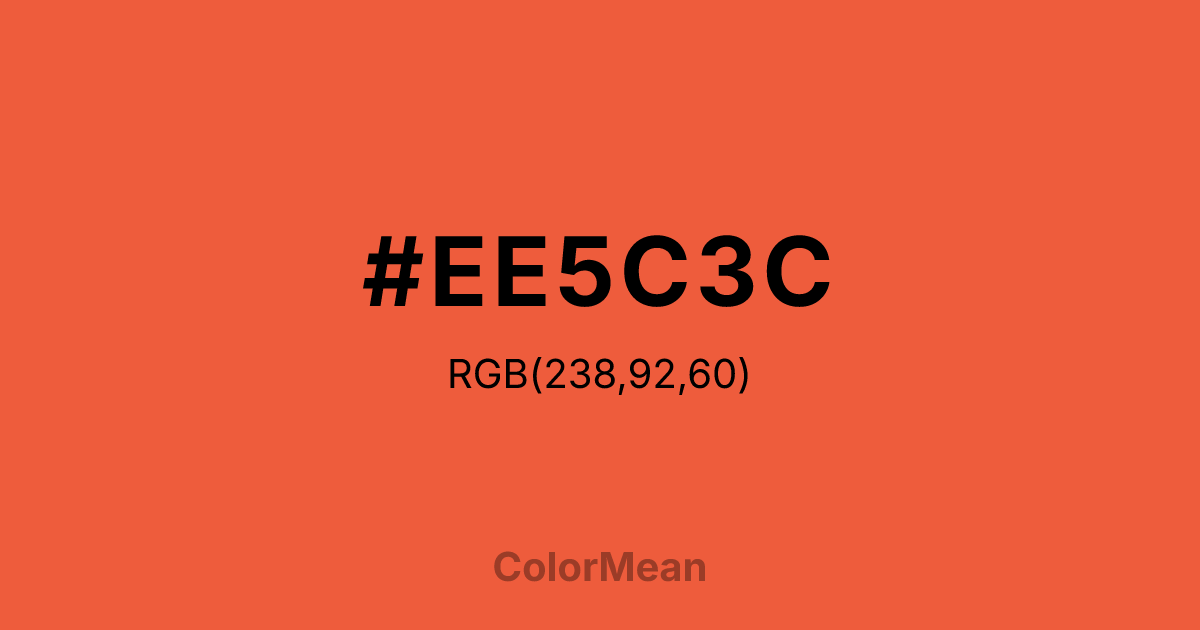 #EE5C3C color swatch