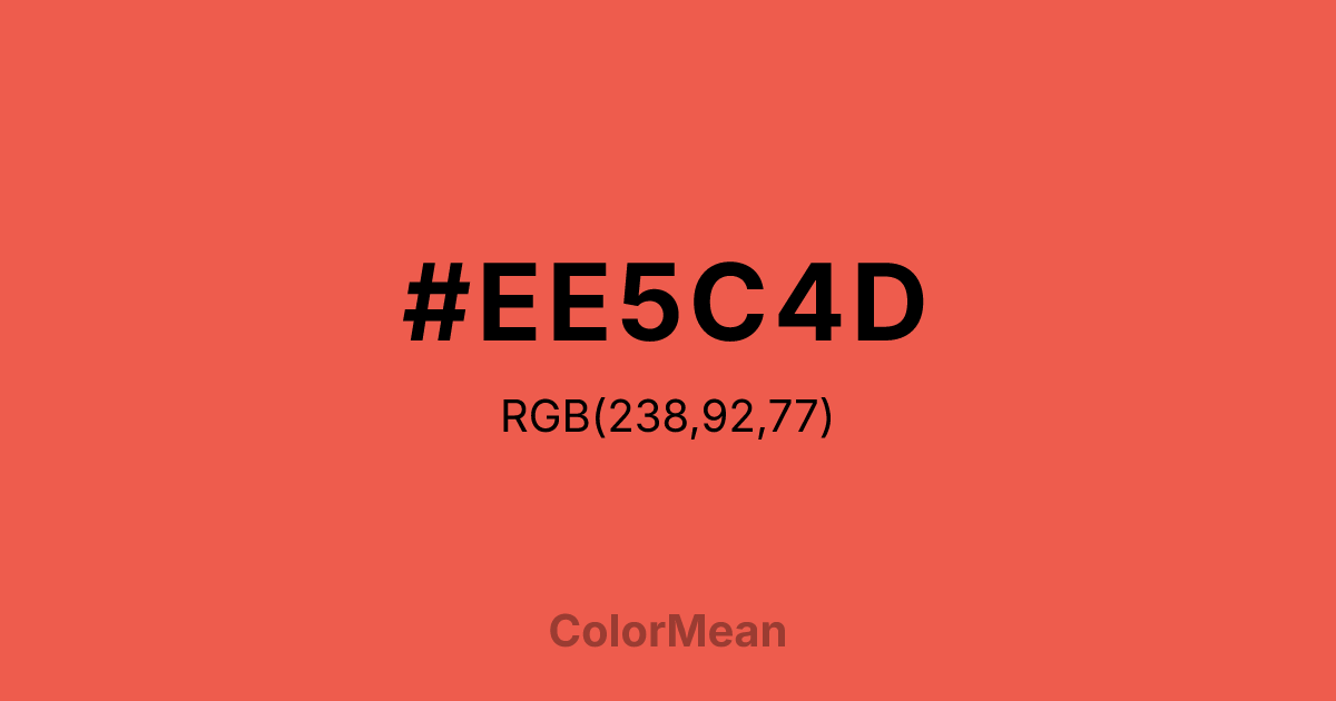 #EE5C4D color swatch