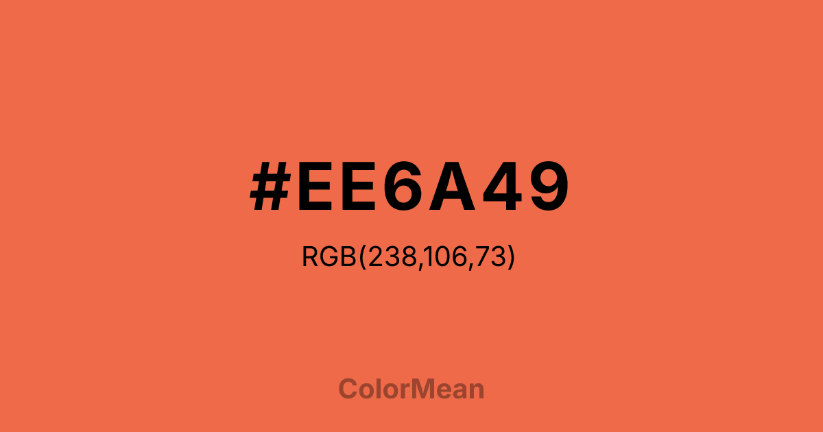 #EE6A49 color swatch