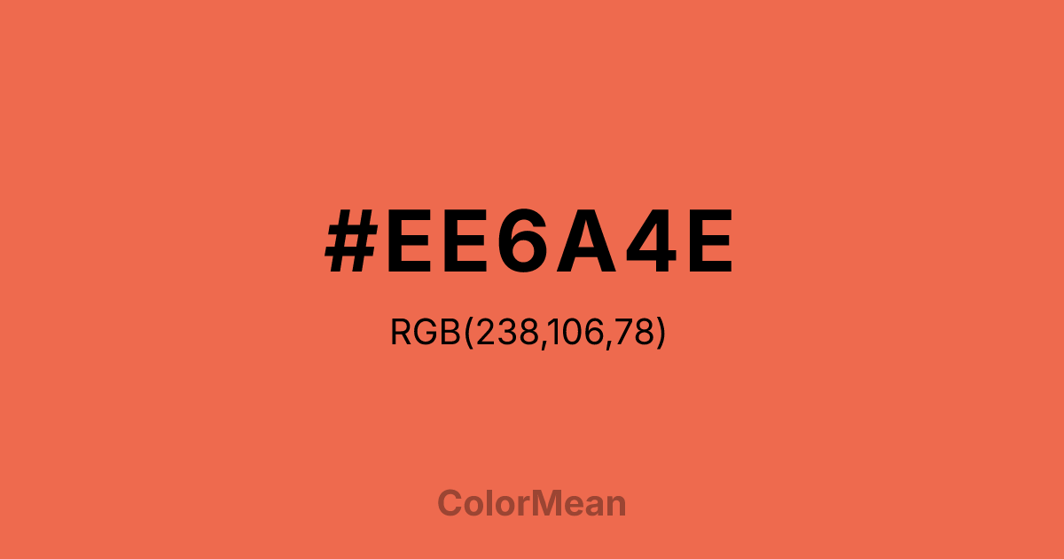 #EE6A4E color swatch