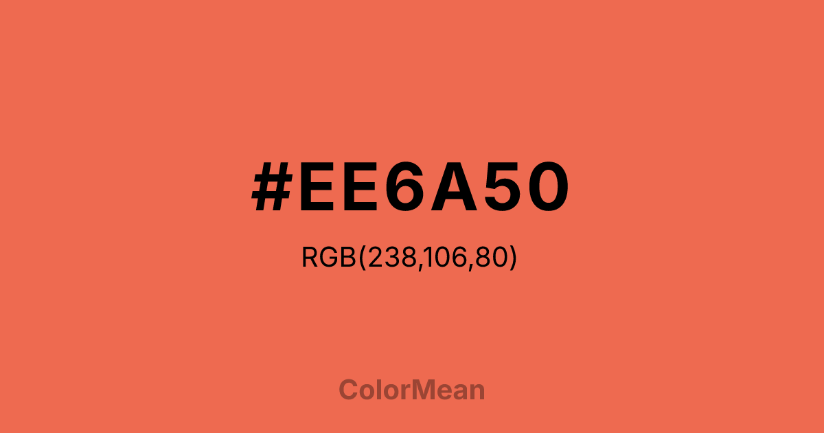#EE6A50 color swatch