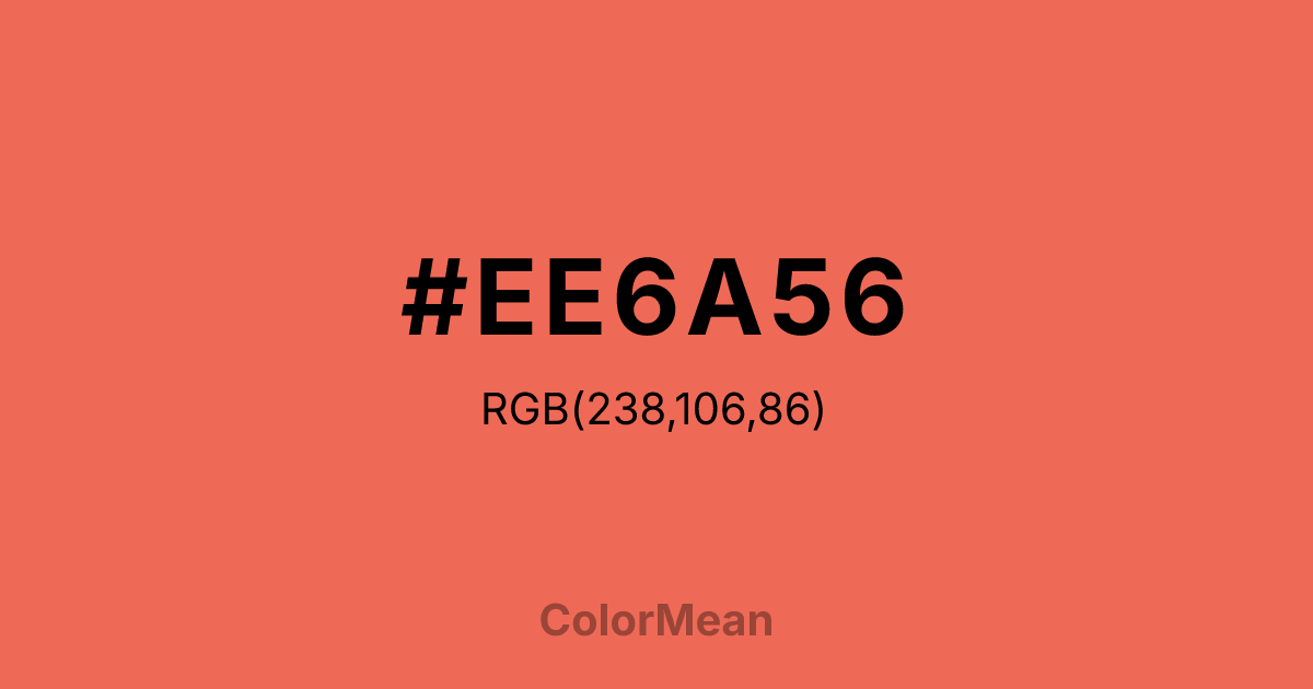 #EE6A56 color swatch