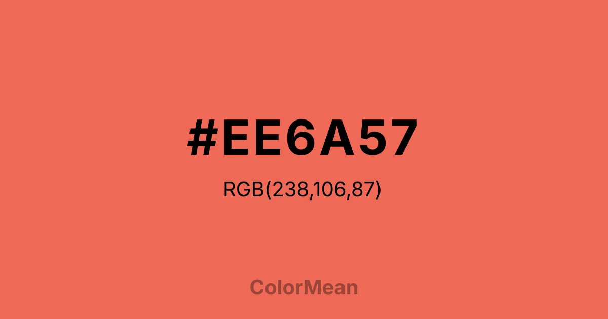 #EE6A57 color swatch