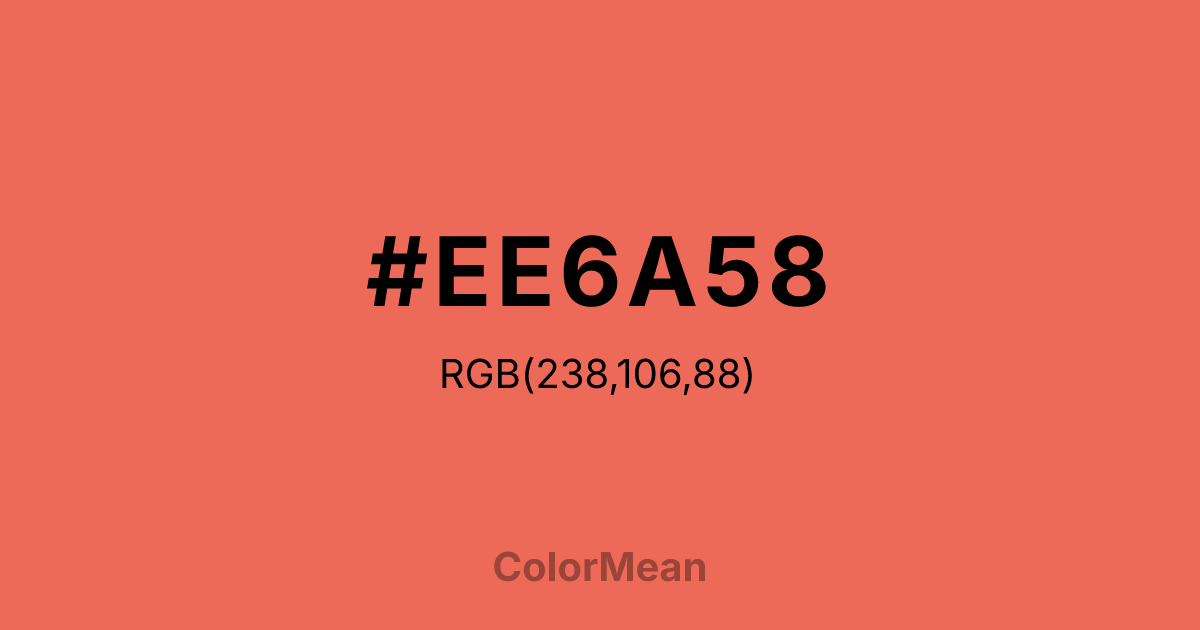 #EE6A58 color swatch