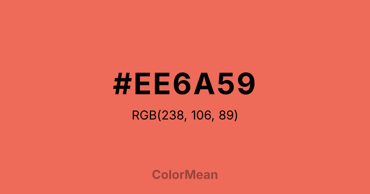 #EE6A59 color swatch