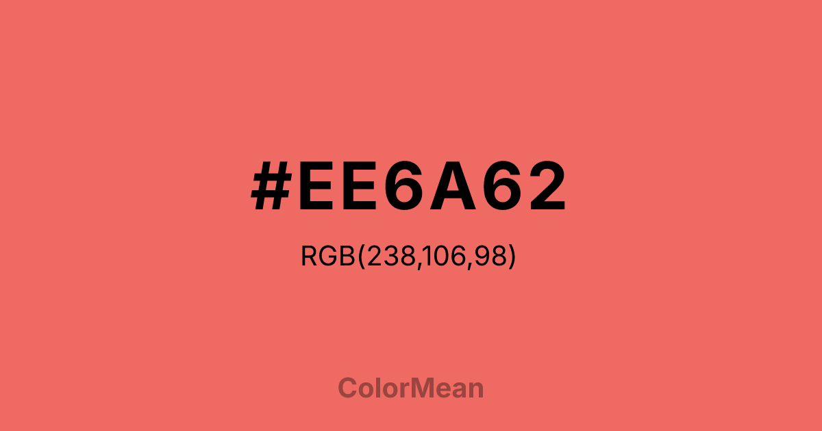 #EE6A62 color swatch
