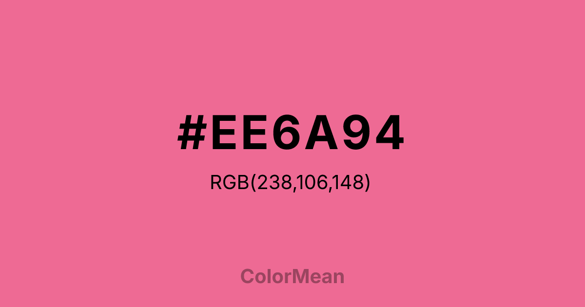#EE6A94 color swatch