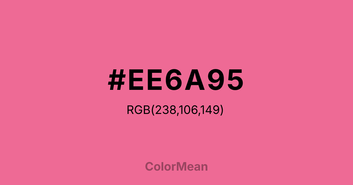 #EE6A95 color swatch