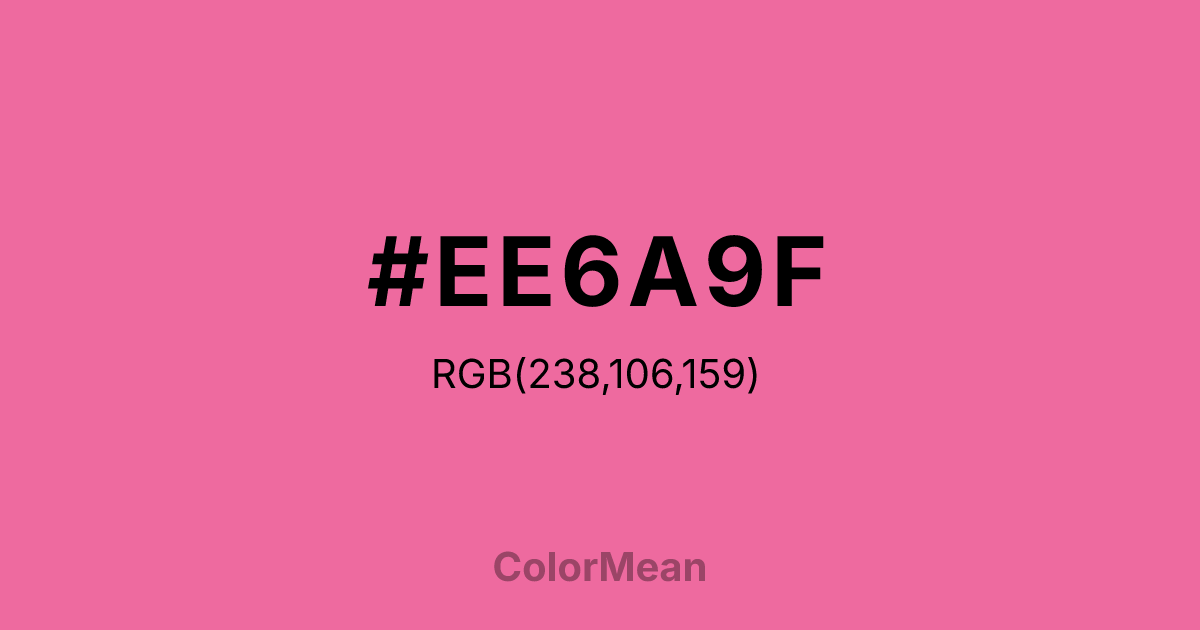 #EE6A9F color swatch