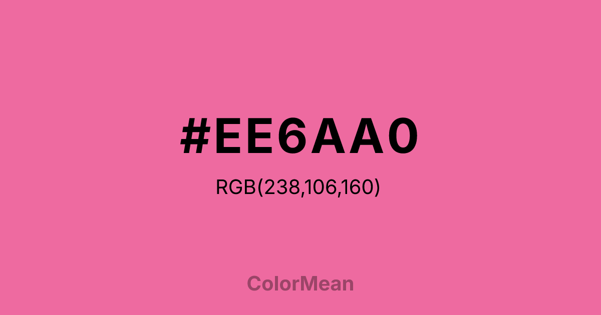 #EE6AA0 color swatch