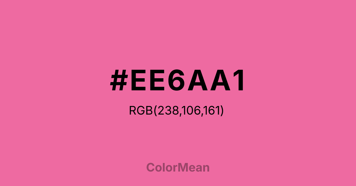 #EE6AA1 color swatch