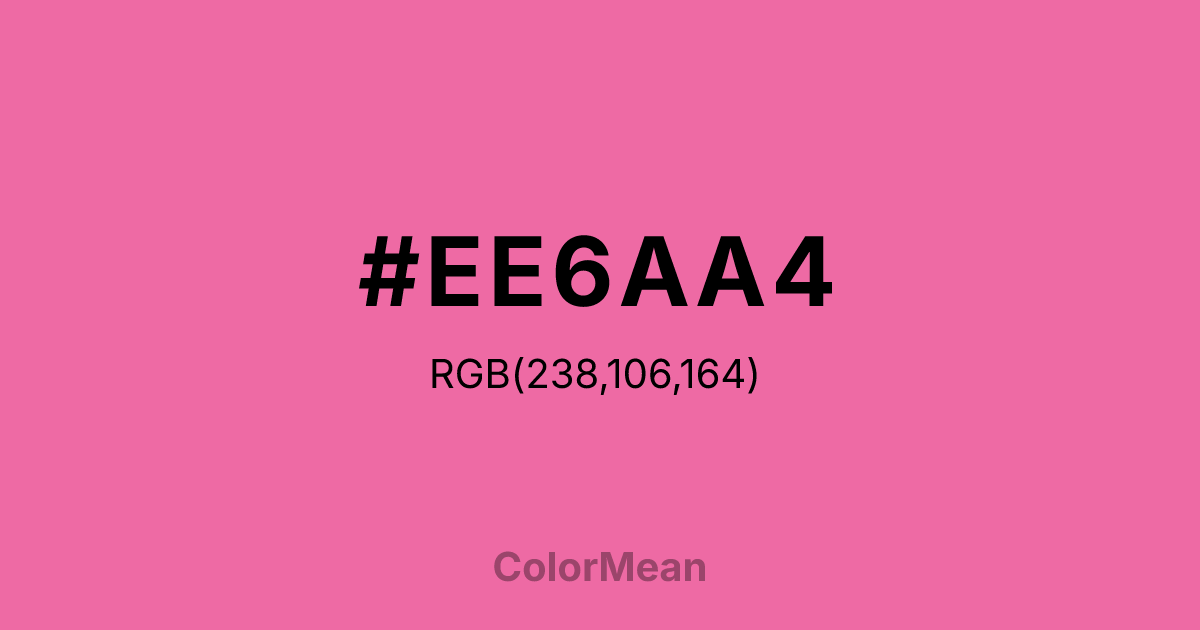 #EE6AA4 color swatch