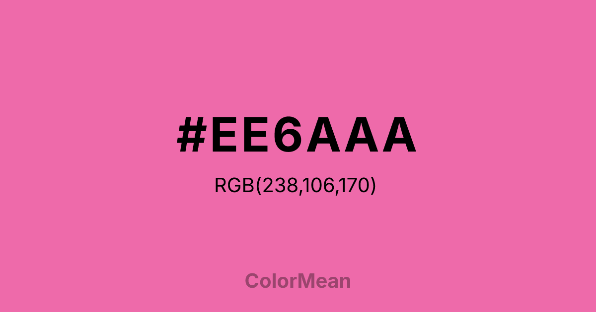 #EE6AAA color swatch