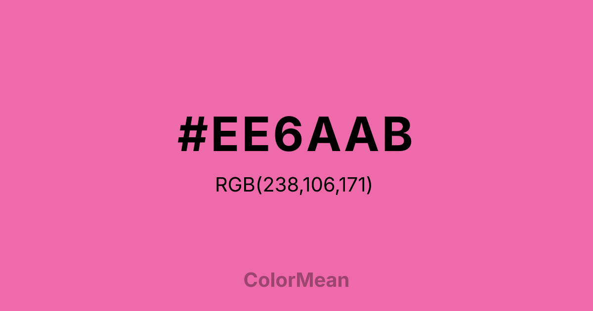 #EE6AAB color swatch