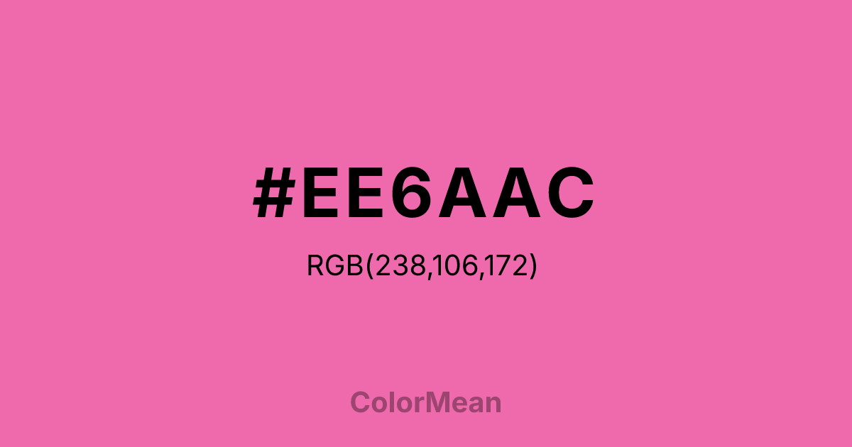 #EE6AAC color swatch