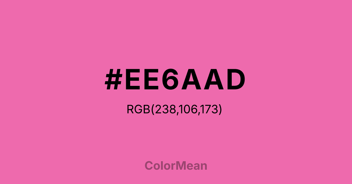 #EE6AAD color swatch