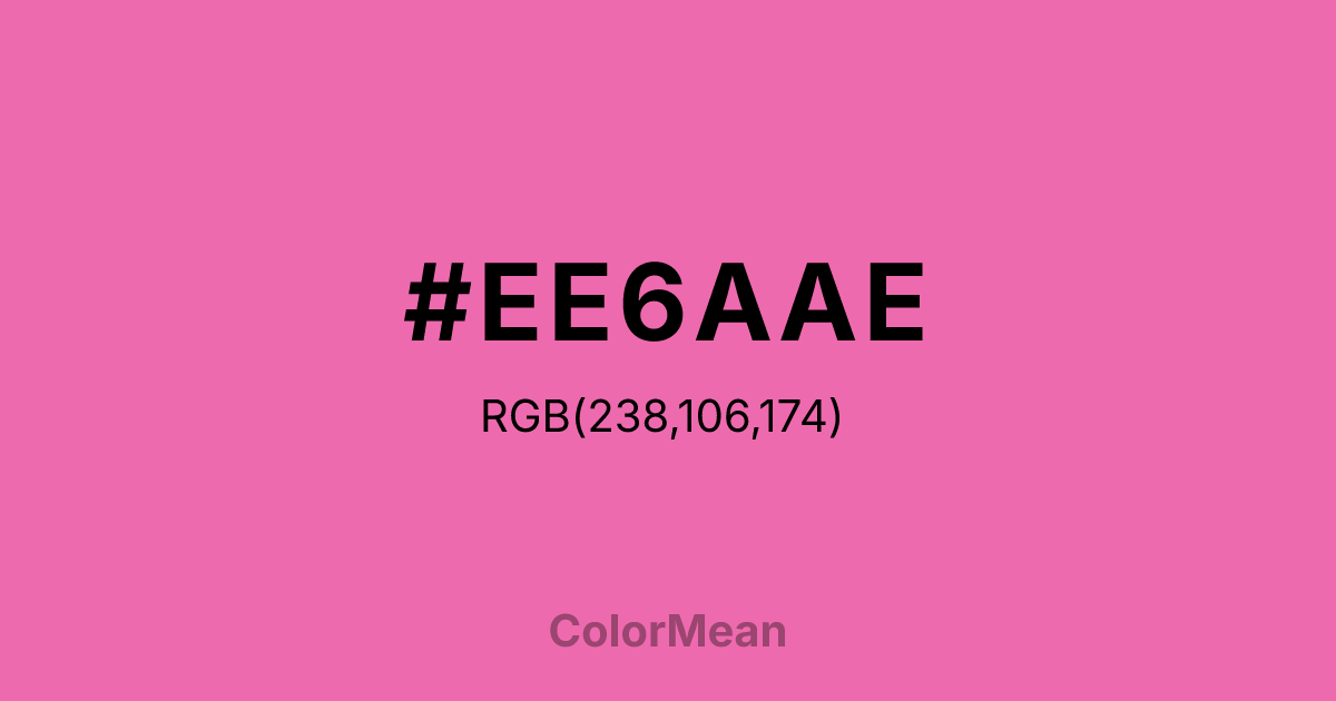 #EE6AAE color swatch