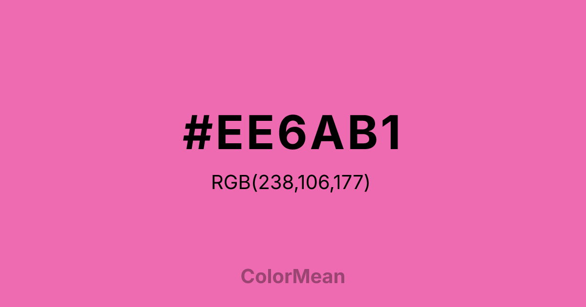 #EE6AB1 color swatch