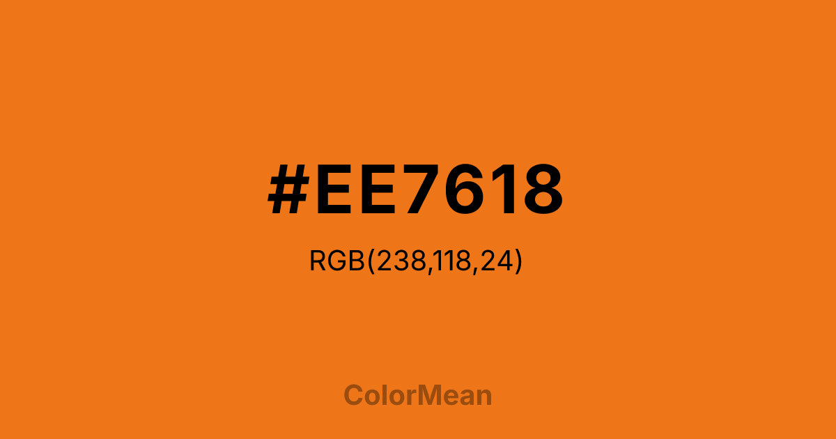 #EE7618 color swatch