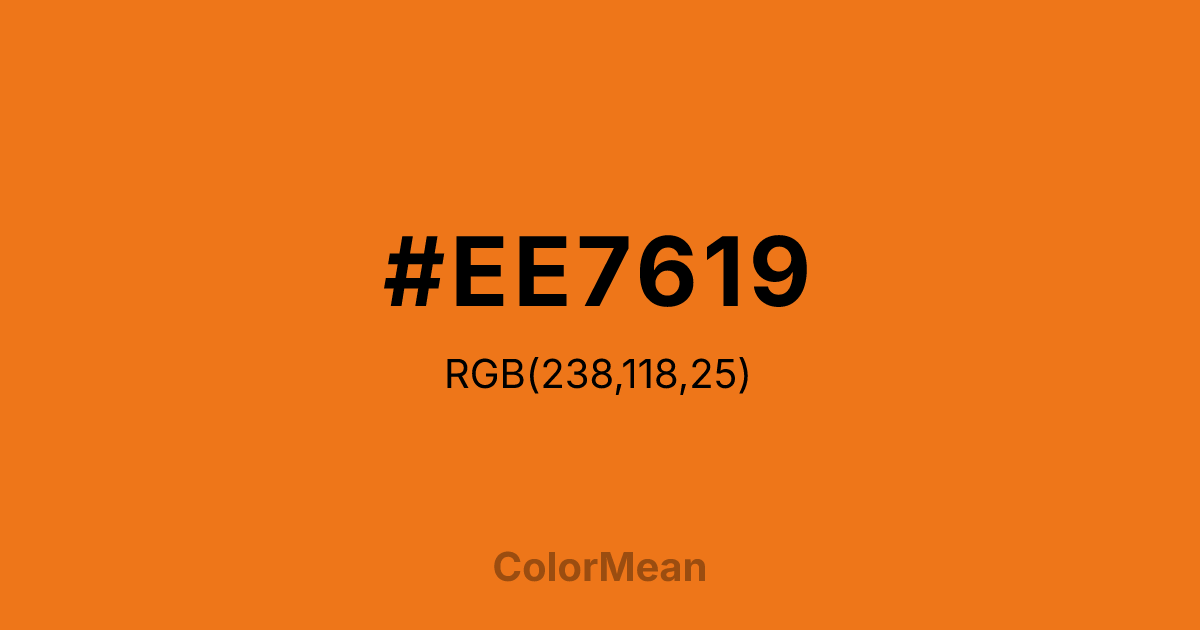 #EE7619 color swatch
