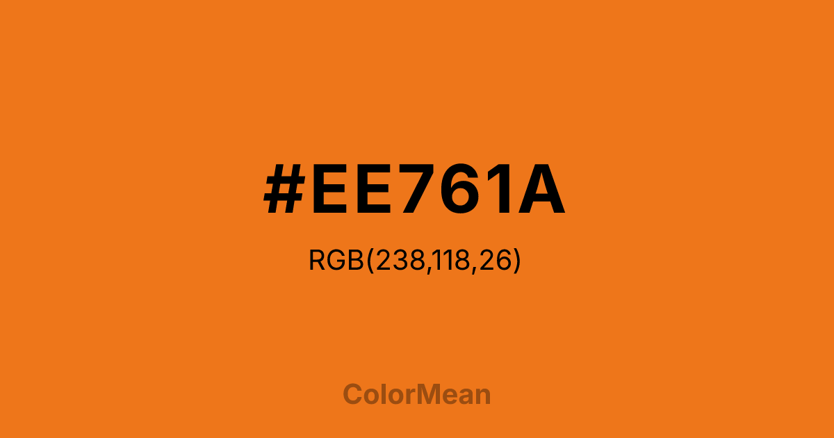 #EE761A color swatch